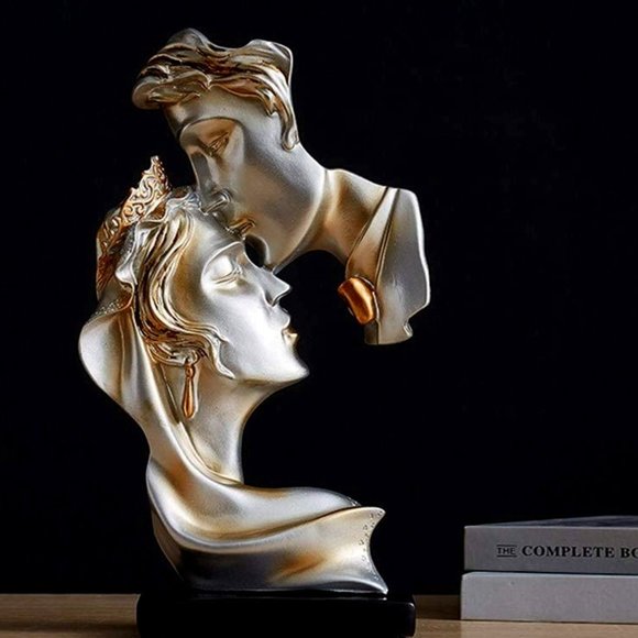 💕Kissing Lovers Home Décor Decorative Gold Accents💕 - Picture 2 of 7